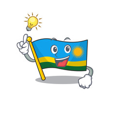 Canvas Print - Have an idea cute flag rwanda on a cartoon style