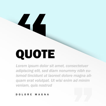Wall Mural - Square Motivation Quote Template Vector Background with Realistic Soft Shadows in Material Design. Good for Inspirational Text, Quotes etc. Horizontal Layout.