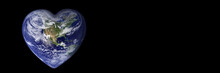 Earth In The Shape Of A Heart, Ecology And Environment Concept - Elements Of This Image Are Furnished By NASA