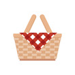 basket wicker picnic isolated icon vector illustration design