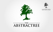 The Abstract Tree Logo Template. A simple scratch tree silhouette. Modern vector sign. Premium quality illustration logo design concept.