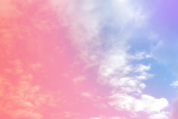 Wall Mural - beauty abstract sweet pastel cloudy on sky