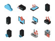 bundle of data server set icons