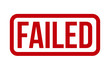 Failed Rubber Stamp. Red Failed Rubber Grunge Stamp Seal Vector Illustration - Vector
