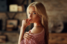 Beautiful Young Female Blonde Model