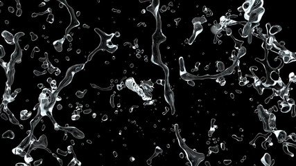 Wall Mural - Splashing water on black background