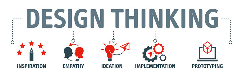 design thinking process illustration vector concept