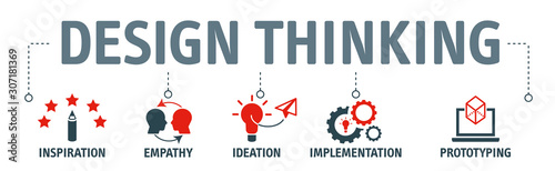Fotografía design thinking process illustration vector concept