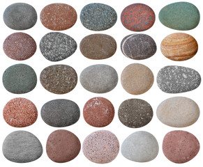 Aufkleber - colorful pebbles isolated on white