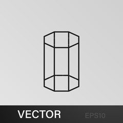 octagonal prism icon. Geometric figure Element for mobile concept and web apps