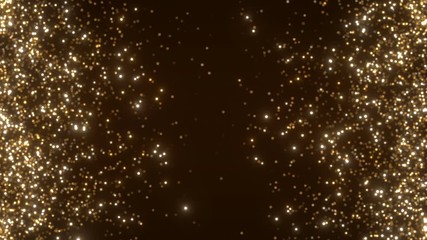 Wall Mural - sparkles background golden glitter particles dust