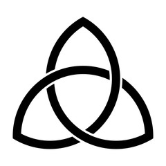 Interlaced triquetra symbol