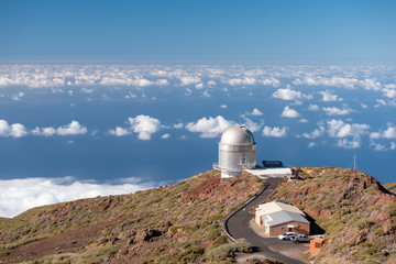 Wall Mural - view of observatories from top of roque de los muchachos, la palma