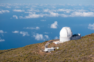 Wall Mural - view of observatories from top of roque de los muchachos, la palma