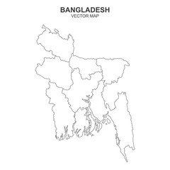  map of Bangladeshon on white background