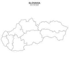   map of Slovakia isolated on white background