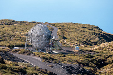 Wall Mural - view of observatories from top of roque de los muchachos, la palma