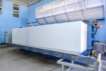 Sticker - Production of thermal insulation materials. Plant for the production of sandwich panels from styrofoam