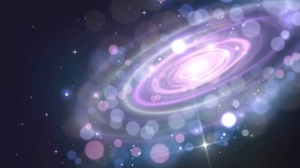 Wall Mural - space, galaxy made of blurry dust, bokeh, nebula and stars