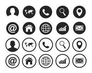 Wall Mural - contact us icons. web icon set