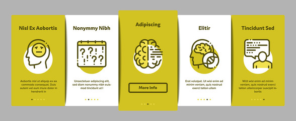 Poster - Alzheimers Disease Onboarding Mobile App Page Screen. Brain And Drugs, Wheelchair And Man Silhouette With Alzheimers Illness Concept Illustrations