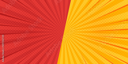Fotografía Comic radial speed lines background. Vector illustration.