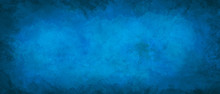 Blue Grunge Marbled Texture Banner With Space For Text Or Image