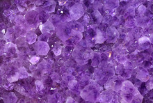 Gemstones Amethyst Bright Purple, Texture Of Stone. Beautiful Background Of Amethyst Stones