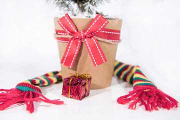 Wall Mural - Christmas abstract photo. Christmas decoration with small design elements. Happy 2020 New Year!