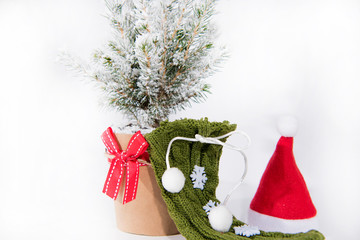 Wall Mural - Christmas abstract photo. Christmas decoration with small design elements. Happy 2020 New Year!