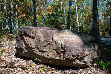Wall Mural - Big Rock along the trail