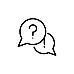 Sticker - Simple question line icon.