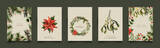 Fototapeta Panele - Holiday Greeting Card Collection. Vector Illustration.