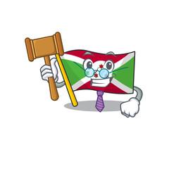 Sticker - Smart Judge flag burundi presented in cartoon character style