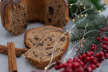 home made traditional Gingerbread Bundt Cake for Christmas