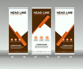 Wall Mural - Roll up banner stand. Modern vertical flag Banner template design with abstract background can be used for Annual Report, Cover, Flyer, Magazine, Presentation, Poster, Web banner, Website