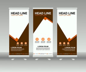 Wall Mural - Roll up banner stand. Modern vertical flag Banner template design with abstract background can be used for Annual Report, Cover, Flyer, Magazine, Presentation, Poster, Web banner, Website