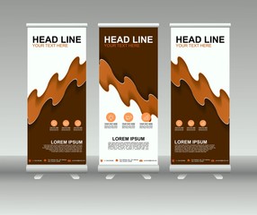 Wall Mural - Roll up banner stand. Modern vertical flag Banner template design with abstract background can be used for Annual Report, Cover, Flyer, Magazine, Presentation, Poster, Web banner, Website