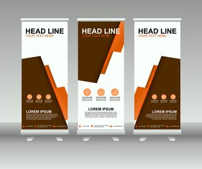 Wall Mural - Roll up banner stand. Modern vertical flag Banner template design with abstract background can be used for Annual Report, Cover, Flyer, Magazine, Presentation, Poster, Web banner, Website