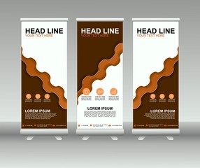Wall Mural - Roll up banner stand. Modern vertical flag Banner template design with abstract background can be used for Annual Report, Cover, Flyer, Magazine, Presentation, Poster, Web banner, Website