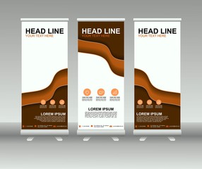 Wall Mural - Roll up banner stand. Modern vertical flag Banner template design with abstract background can be used for Annual Report, Cover, Flyer, Magazine, Presentation, Poster, Web banner, Website