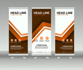 Wall Mural - Roll up banner stand. Modern vertical flag Banner template design with abstract background can be used for Annual Report, Cover, Flyer, Magazine, Presentation, Poster, Web banner, Website
