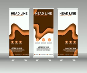 Wall Mural - Roll up banner stand. Modern vertical flag Banner template design with abstract background can be used for Annual Report, Cover, Flyer, Magazine, Presentation, Poster, Web banner, Website