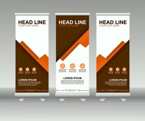Wall Mural - Roll up banner stand. Modern vertical flag Banner template design with abstract background can be used for Annual Report, Cover, Flyer, Magazine, Presentation, Poster, Web banner, Website