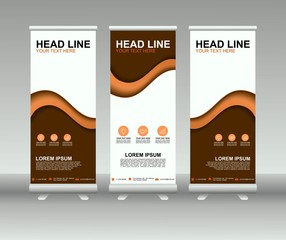 Wall Mural - Roll up banner stand. Modern vertical flag Banner template design with abstract background can be used for Annual Report, Cover, Flyer, Magazine, Presentation, Poster, Web banner, Website
