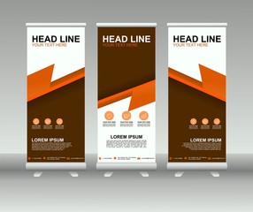 Wall Mural - Roll up banner stand. Modern vertical flag Banner template design with abstract background can be used for Annual Report, Cover, Flyer, Magazine, Presentation, Poster, Web banner, Website