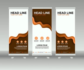 Wall Mural - Roll up banner stand. Modern vertical flag Banner template design with abstract background can be used for Annual Report, Cover, Flyer, Magazine, Presentation, Poster, Web banner, Website