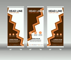 Wall Mural - Roll up banner stand. Modern vertical flag Banner template design with abstract background can be used for Annual Report, Cover, Flyer, Magazine, Presentation, Poster, Web banner, Website