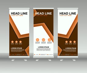 Wall Mural - Roll up banner stand. Modern vertical flag Banner template design with abstract background can be used for Annual Report, Cover, Flyer, Magazine, Presentation, Poster, Web banner, Website