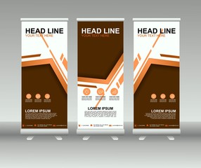Wall Mural - Roll up banner stand. Modern vertical flag Banner template design with abstract background can be used for Annual Report, Cover, Flyer, Magazine, Presentation, Poster, Web banner, Website